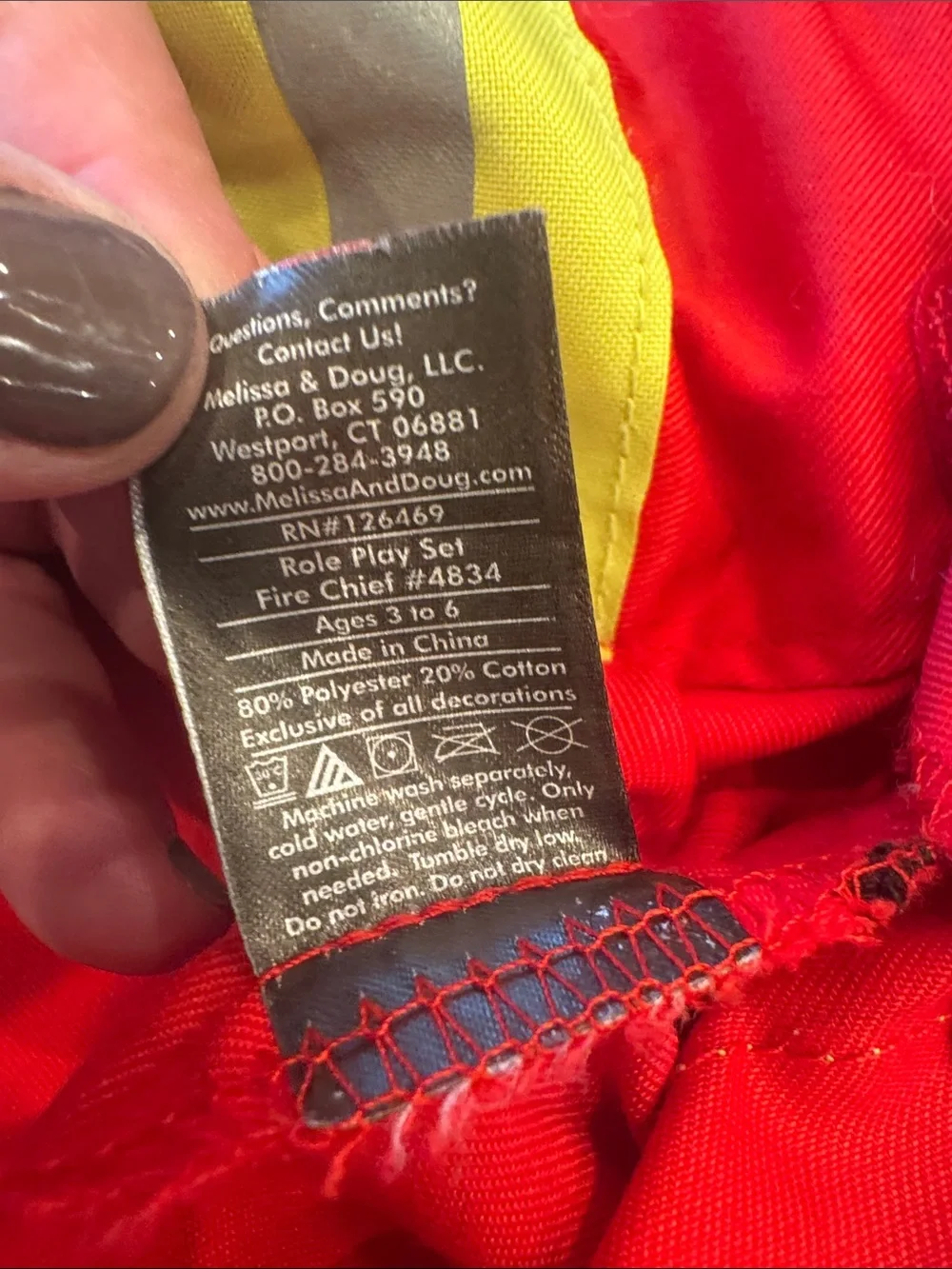 Kids High-Visibility Red Firefighter chief Jacket 3-6  see measurements